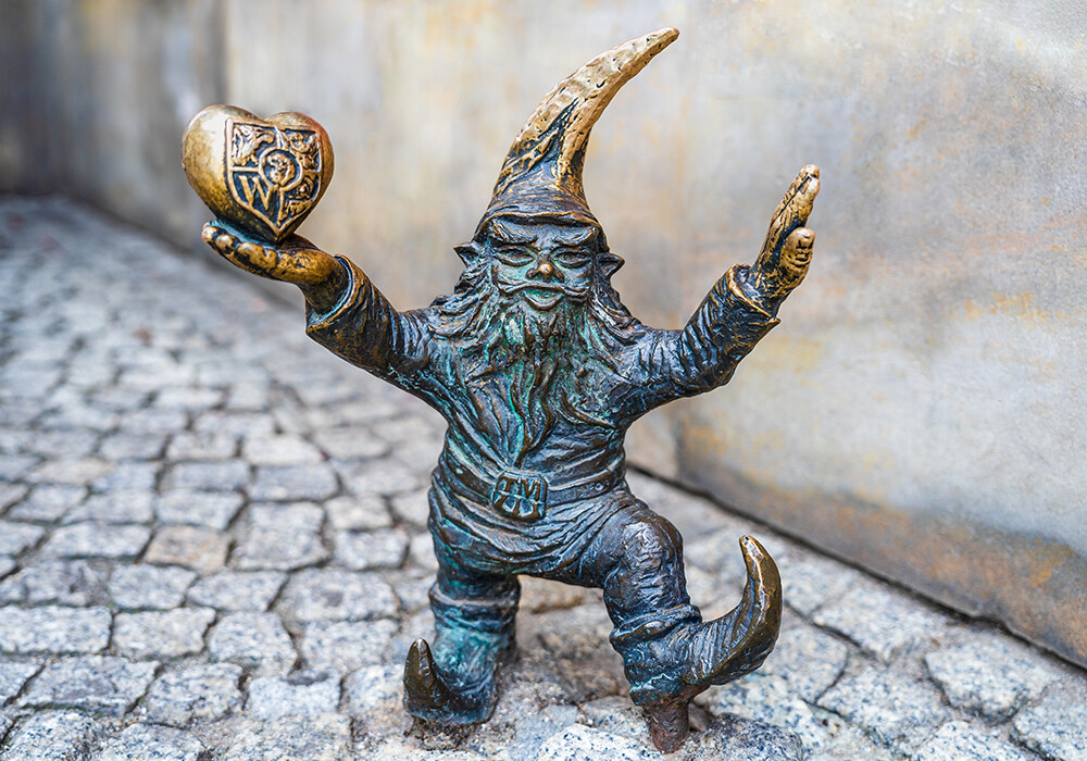 Wrocław, rzeźba, krasnal