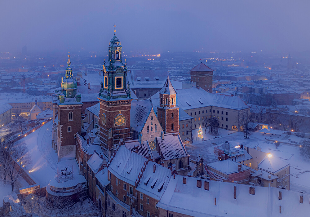 Kraków, Wawel zimą