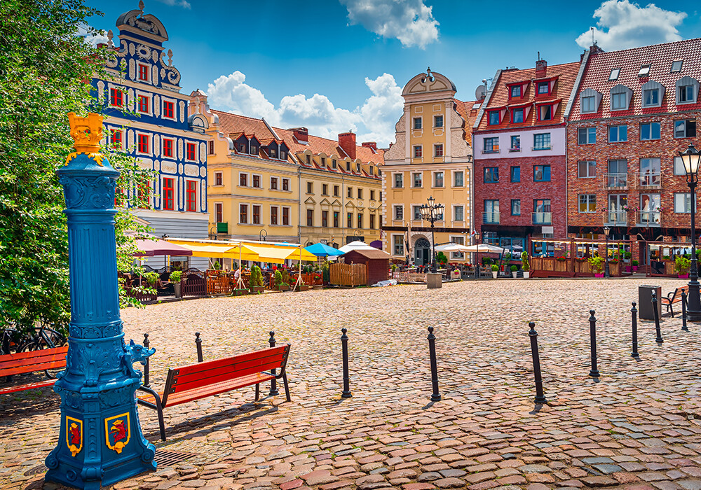 Der Marktplatz der Altstadt von Stettin