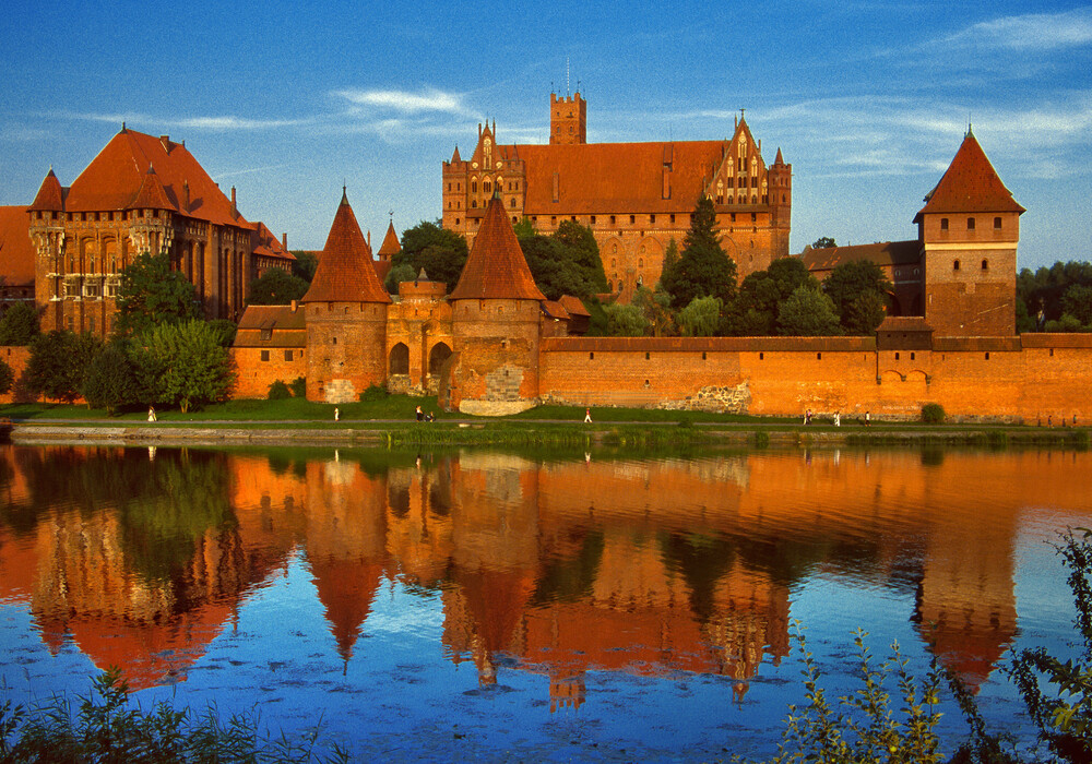 Blick auf die Burg des Deutschen Ordens in Malbork