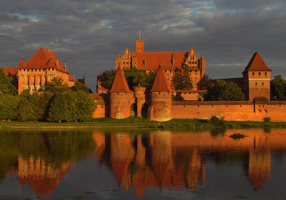 Die Burg in Malbork,  Sitz der Großmeister des Deutschen Ordens.