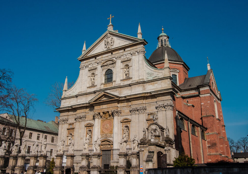 Die Peter-und-Paul-Kirche in Krakau mit ihrer Barockfassade