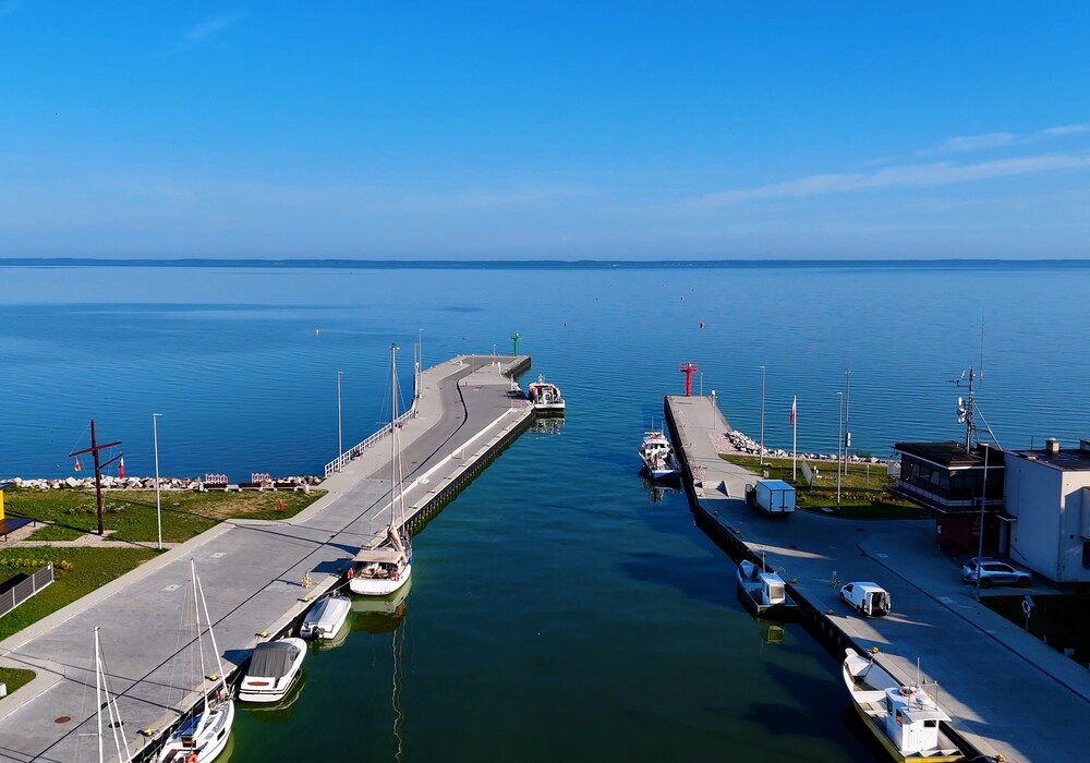Hafen von Frauenburg (Frombork) am Frische Haff 